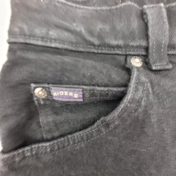 Vtg Lee Riders Jeans Womens 16 TALL Black High Rise Mom Stretch Heavyweight EUC - Picture 8 of 13